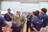 Andy Green introduces HRH Prince Michael of Kent to the team